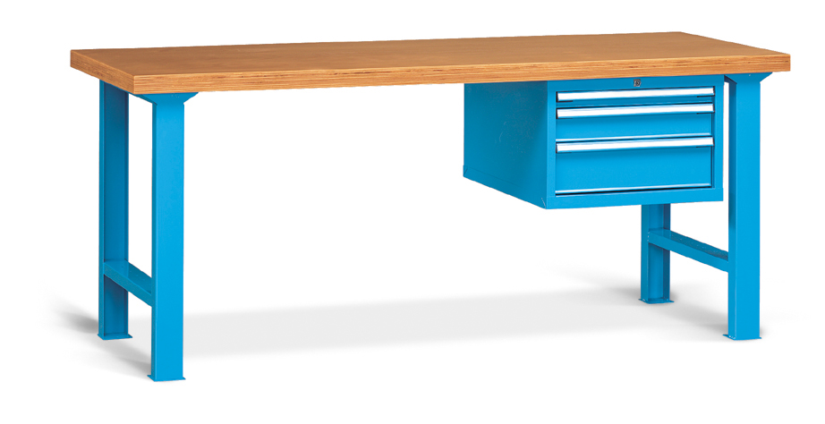  - Werkbank 2000x750x840mmH met 2 poten, 1 ladenblok 3 laden - 1 stuks aanwezig van € 919,00 voor